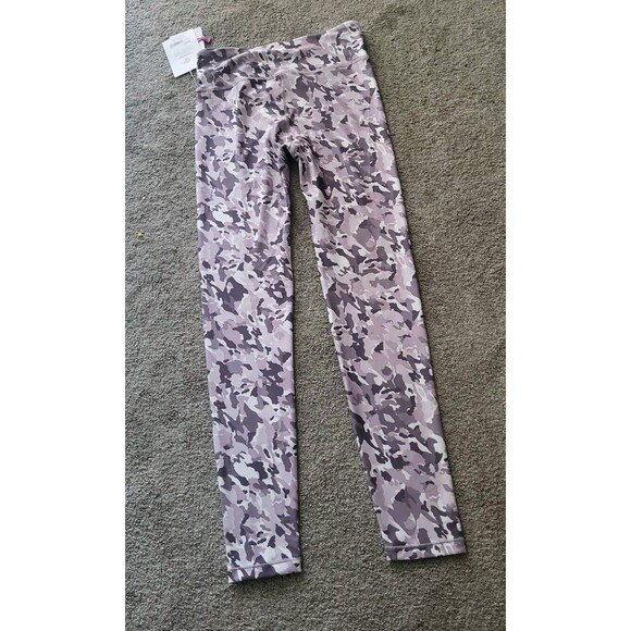 Athleta Girl High Rise Printed Chit Chat Leggins Fusion Camo Purple Size XXL/16 - Picture 3 of 11